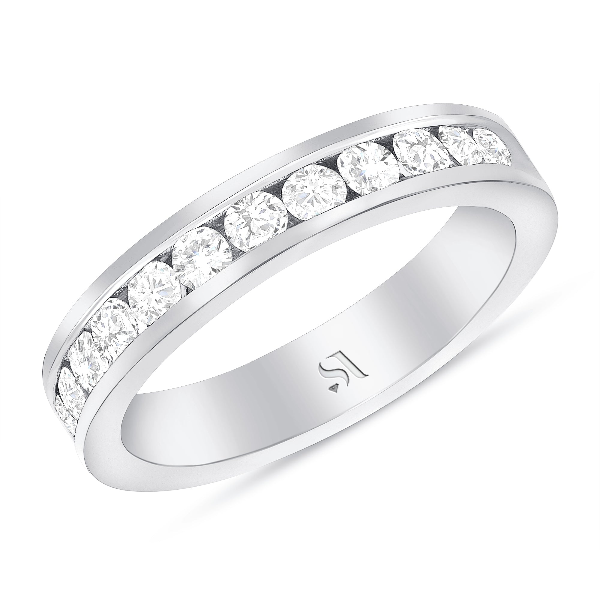 Channel Setting Wedding Band – Sabrina A Jewelry - Main Image