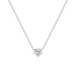 Heart shape White Gold Diamond Necklace
