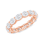 East-West Oval Rose Gold Eternity Band 