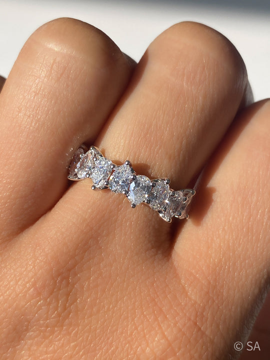 Pear Shaped Eternity Band – Wrap Your Fingers in Droplets of Sparkle!