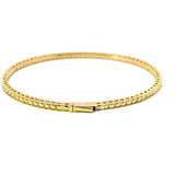 1.20ct Round Cut Diamonds 18K Gold Flexible Bangle - Sabrina A Jewelry
