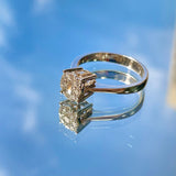 0.30ct Halo Round Cut Diamond  18k Gold Engagement Ring