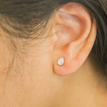 0.52ct Pear Shaped Diamond 14K Gold Stud Earring - Sabrina A Jewelry