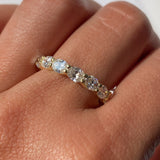 2.84ct East-West Oval Cut Diamond  18k Gold Eternity Ring