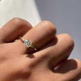 0.75ct Round Diamond Solitaire 18k Gold Engagement Ring