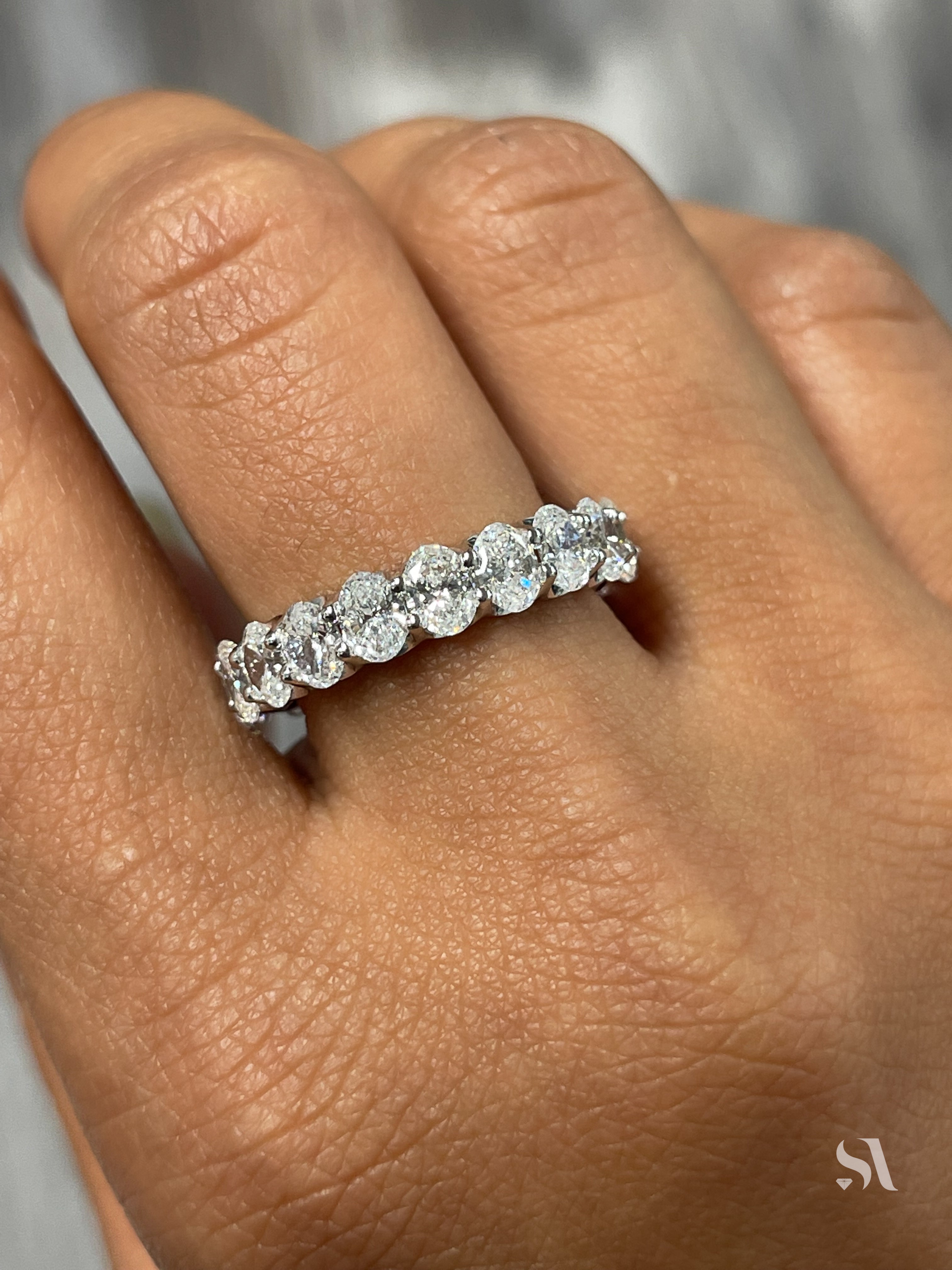 Diamond Oval Eternity Band – Sabrina A Jewelry - Main Image