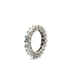 4.00ct Asscher Cut Diamond 18K Eternity Ring - Sabrina A Jewelry
