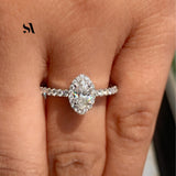 0.65ct Marquise shaped diamond  Halo 18k Gold Diamond Ring