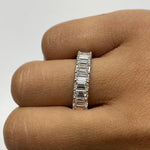 4.83ct Emerald Cut 18k Gold Eternity Ring - Sabrina A Jewelry