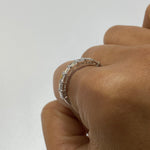1.30ct Emerald Cut Diamonds East-West Set 18K Gold Halfway Eternity Ring - Sabrina A Jewelry
