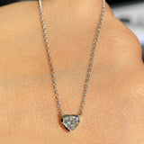 Heart shape Diamond 18k Gold Necklace