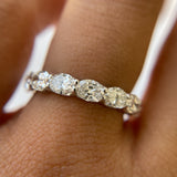 2.80ct Oval Cut 18k Gold East-West Eternity Ring - Sabrina A Jewelry