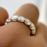 2.80ct Oval Cut 18k Gold East-West Eternity Ring - Sabrina A Jewelry