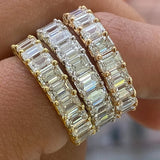 4.83ct Emerald Cut 18k Gold Eternity Ring