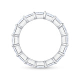 East-West Radiant Cut White Gold Eternity Band