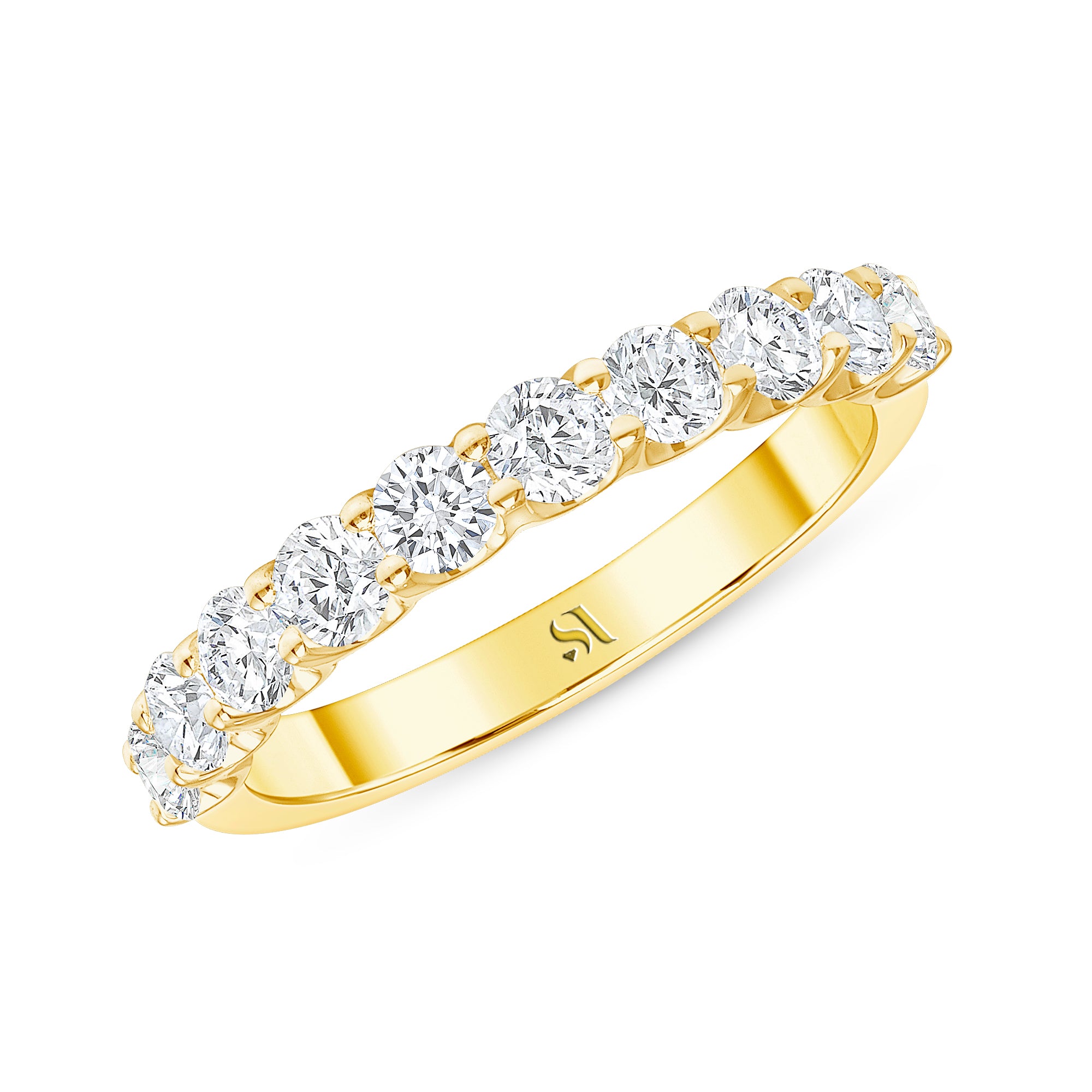 Round Diamond Yellow Gold Ring