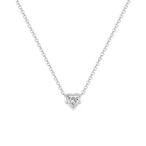 Heart shape White Gold Diamond Necklace