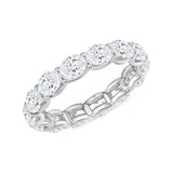 East-West Oval White Gold Eternity Band 