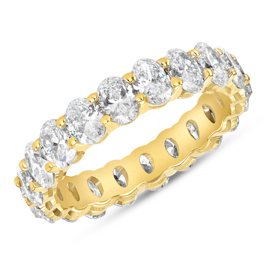18k Yellow Gold Oval Diamond Band