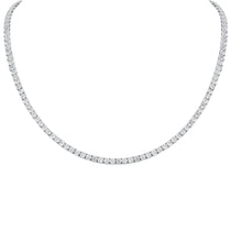 14K White Gold Diamond Classic Tennis Necklace
