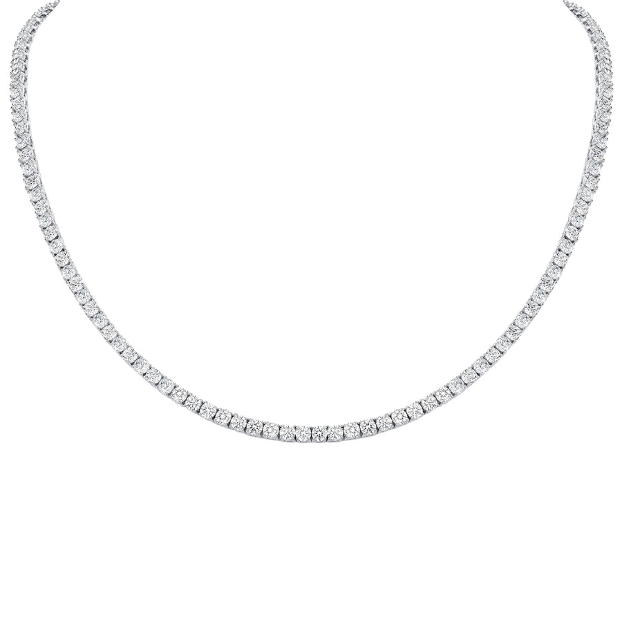 14K White Gold Diamond Classic Tennis Necklace