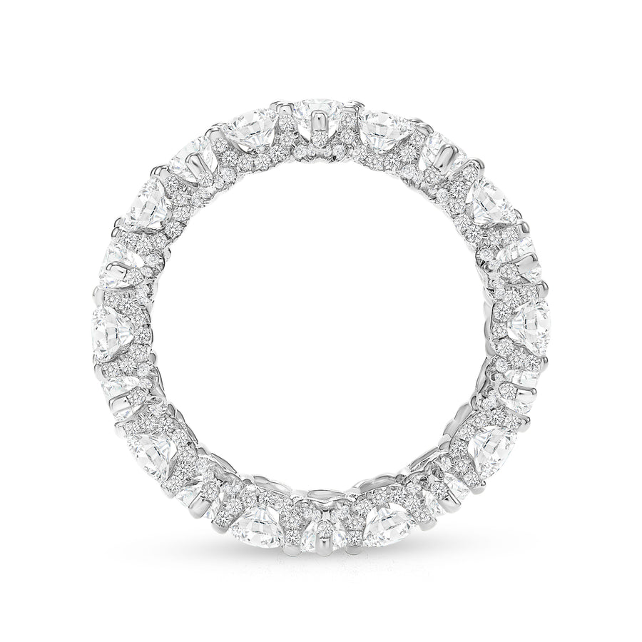 White Gold Pear Shaped Band
