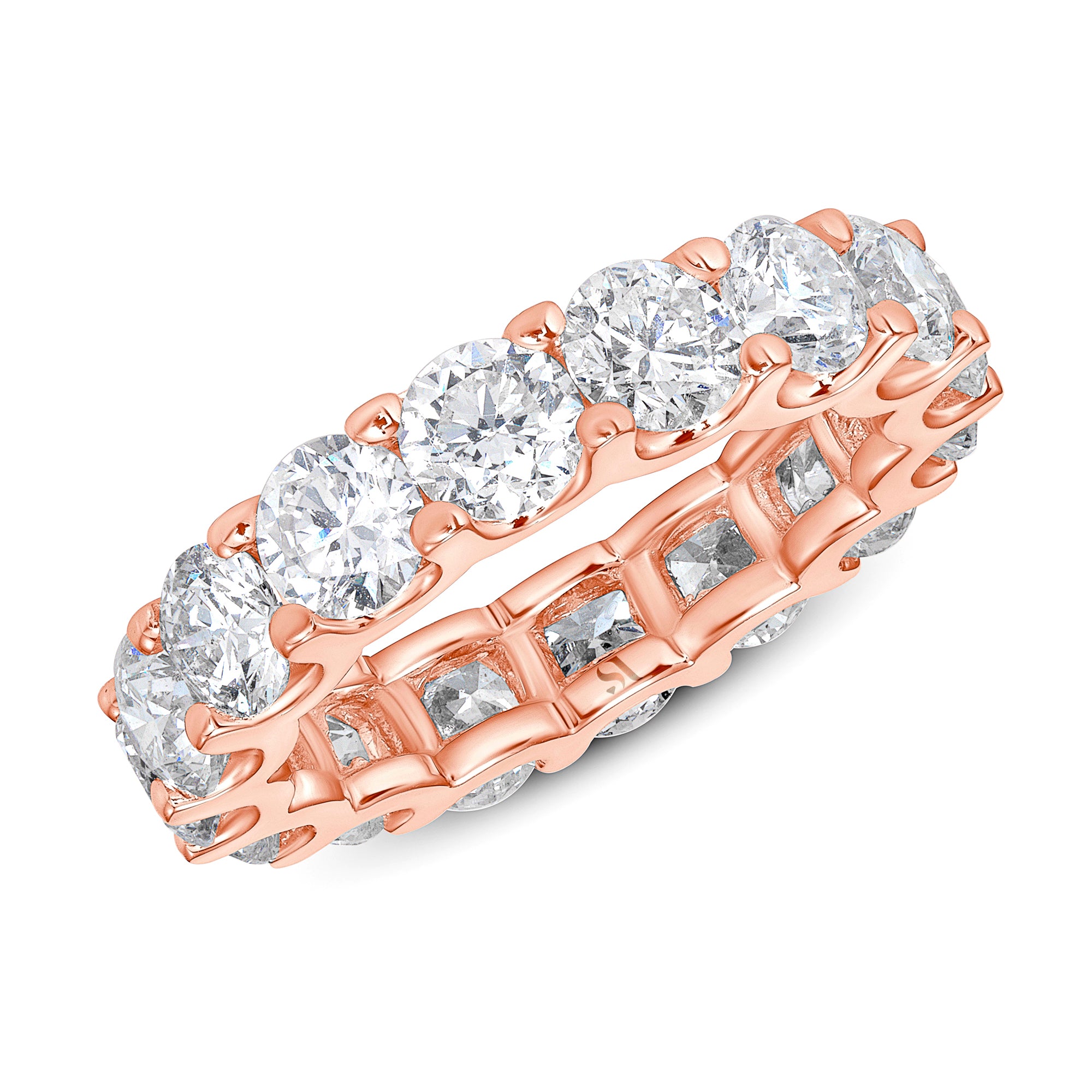 Scallop 18k Rose Gold Eternity Band