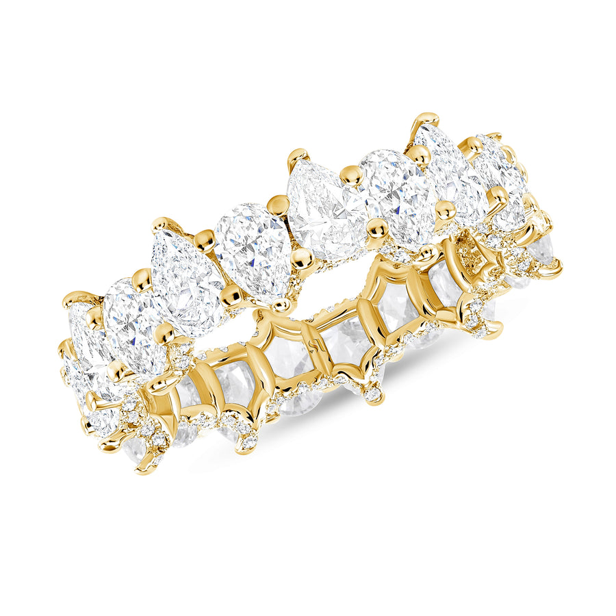 18k Yellow Gold Pear Shaped Band