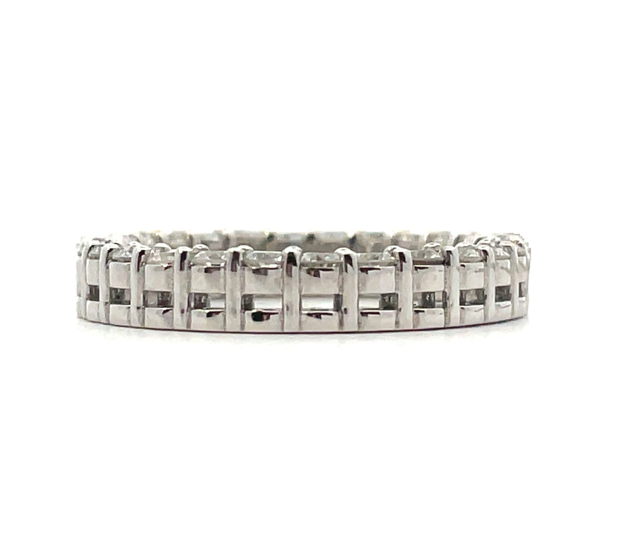 Circle of Life  1.50 CT Natural Diamond 14K White Gold Necklace