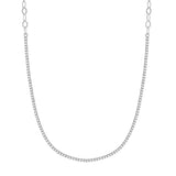 14k White Gold Diamond Chain Necklace