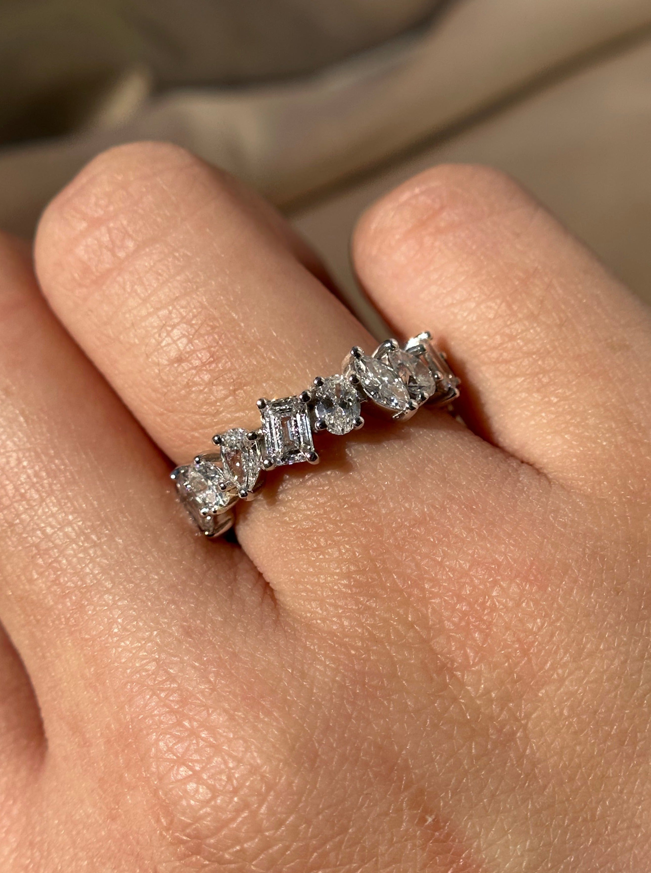 Contemporary Multi Diamond Rings Diamond Cluster Ring – Sabrina A Jewelry