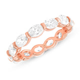 Oval Cut Eternity Rose Gold Band