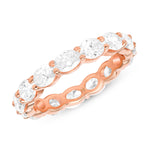 East-West Oval Rose Gold band 