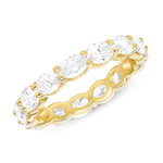 East-West Oval Yellow Gold band 