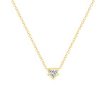 Heart shape Yellow Gold Diamond Necklace