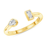Open Yellow Gold Diamond Ring