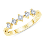 Asscher Cut Yellow Gold Diamond Ring