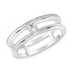 Tapered Baguette White Gold Diamond Band
