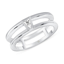 Tapered Baguette White Gold Diamond Band