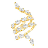 Diamond Pear Shape Yellow Gold Ring