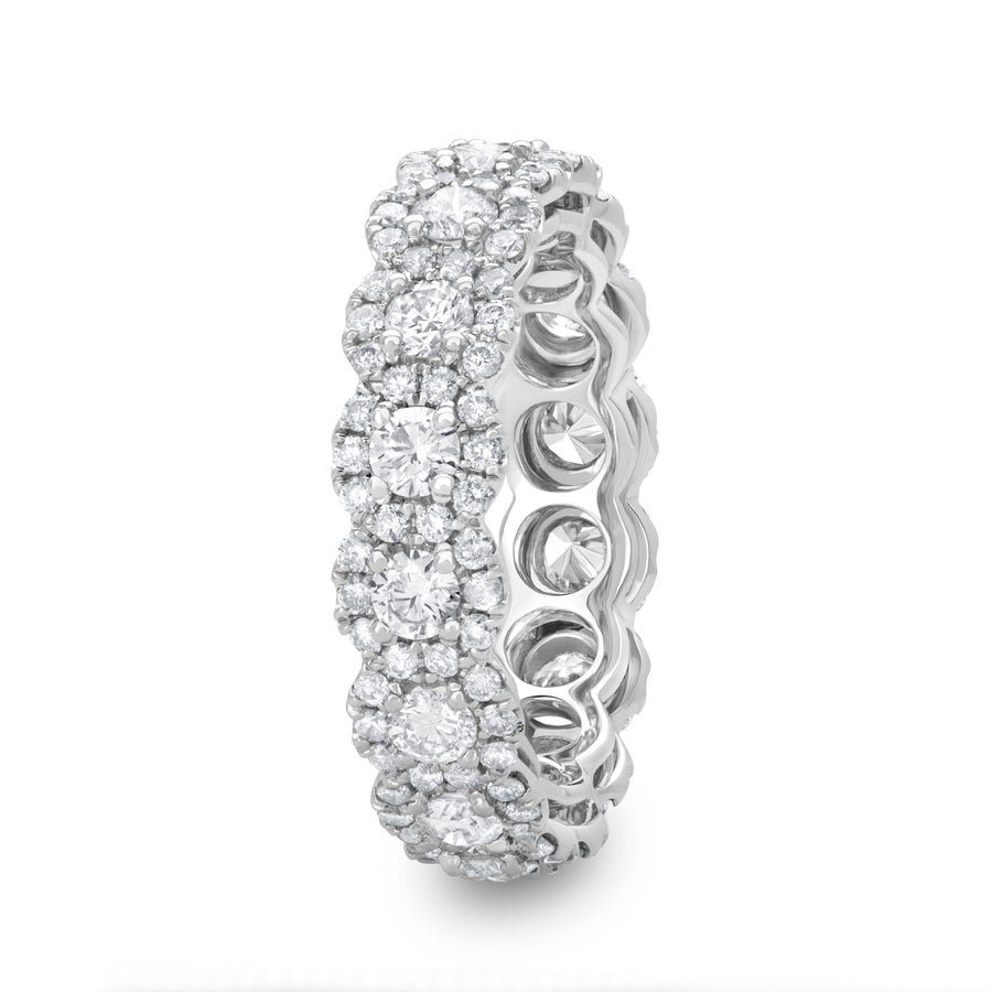 18k White Gold Diamond Band 