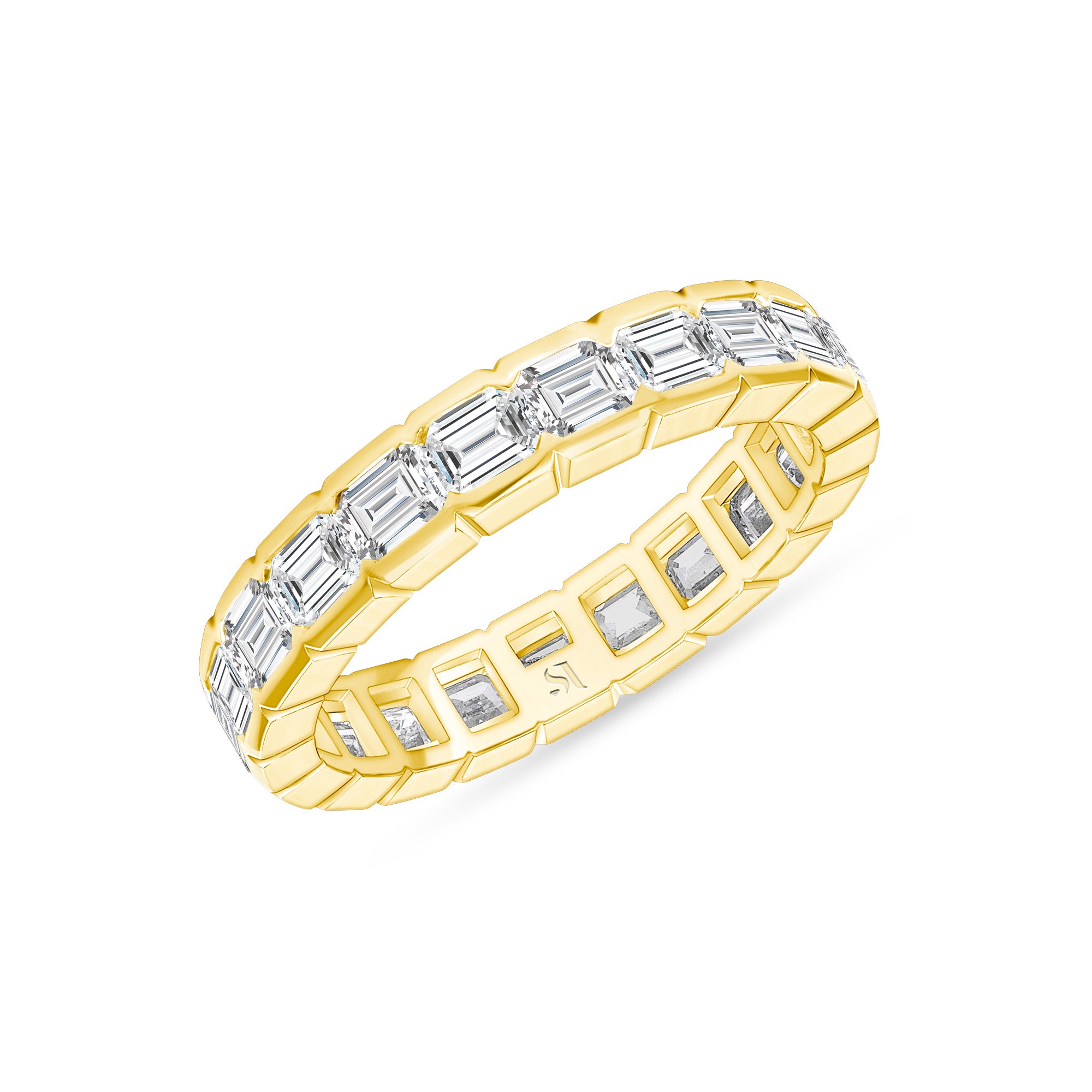 Stackable Wedding Yellow Gold Band
