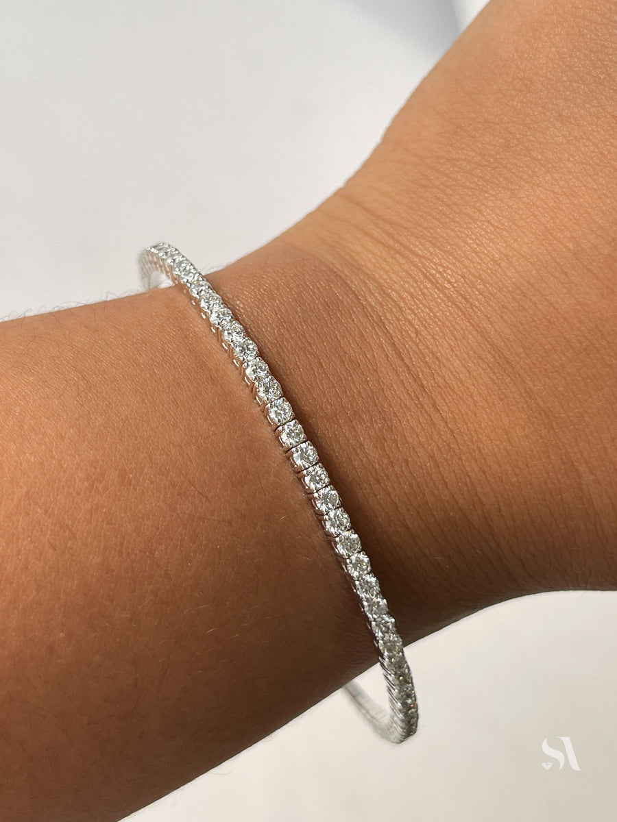Diamond Halfway Gold Bangle