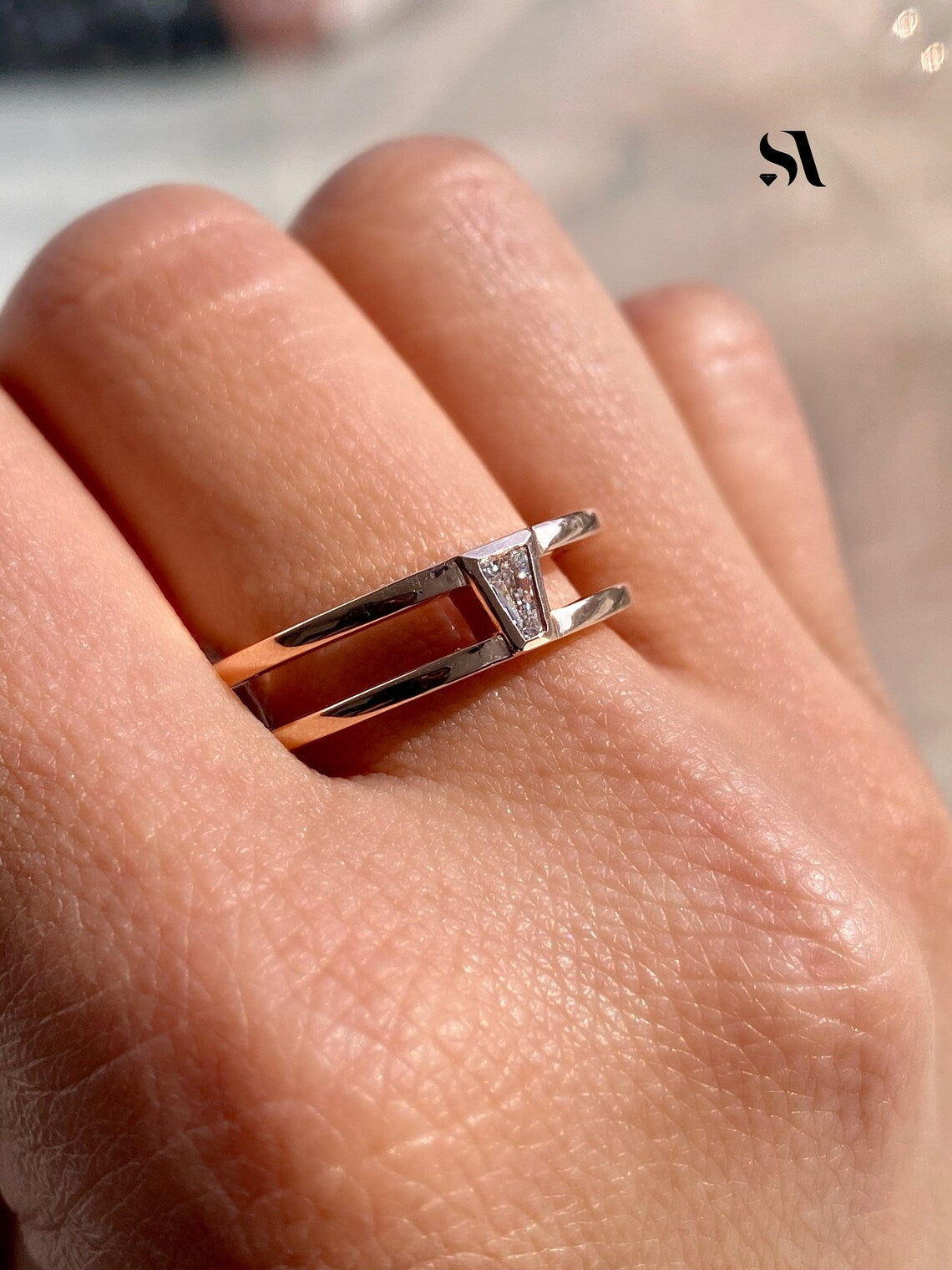 Tapered Baguette Diamond Band