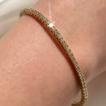 2.60ct Round Natural Diamond 18k Gold Flexible Bangle - Sabrina A Jewelry