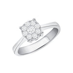 Stackable Round Diamonds 18k White Gold Ring 